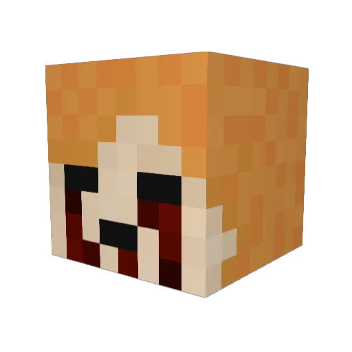 JOKer_WRLT Minecraft avatar head, 3D render