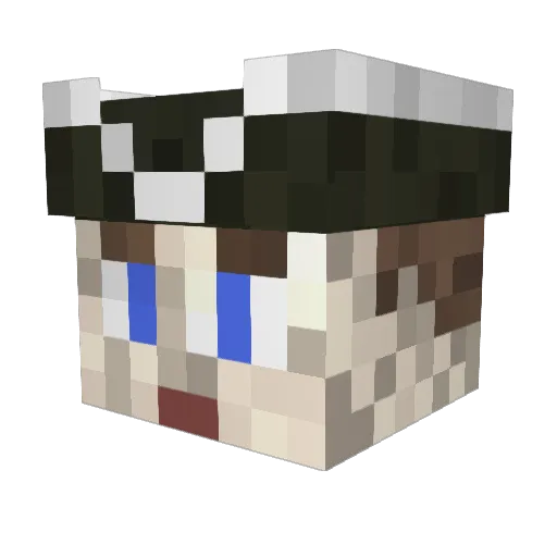 JONIDKTSCHWEINE Minecraft avatar head, 3D render