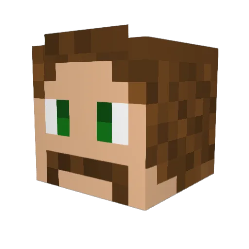 JONKY_1 Minecraft avatar head, 3D render
