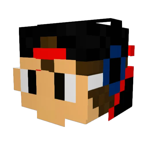 JONO_MACDONALD Minecraft avatar head, 3D render