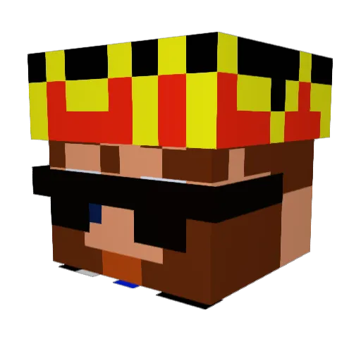 JONSKUZ Minecraft avatar head, 3D render