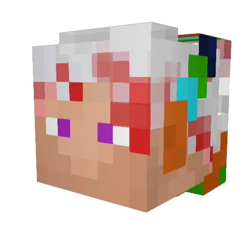 JONSKseven Minecraft avatar head, 3D render