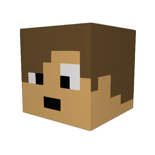 JONTS21 Minecraft avatar head, 3D render