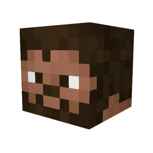 JONxTHICCC Minecraft avatar head, 3D render
