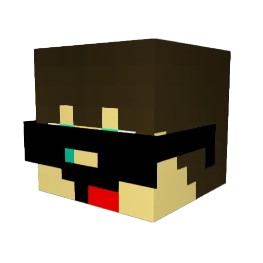 JOOJ_Plays Minecraft avatar head, 3D render