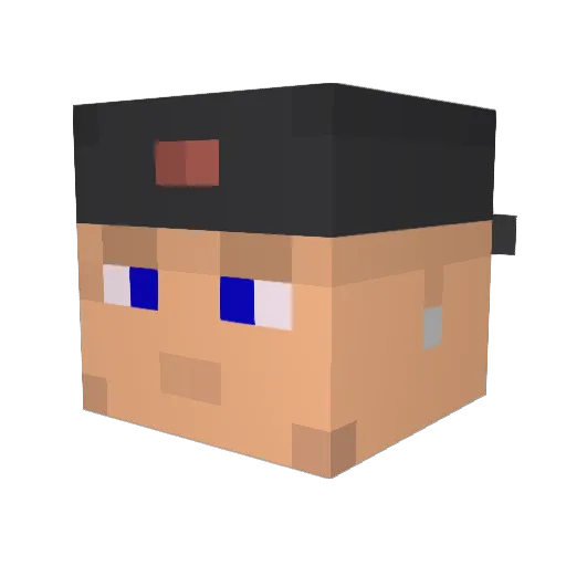 JOOSSED4T Minecraft avatar head, 3D render