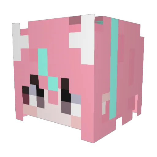 JOP_1116 Minecraft avatar head, 3D render