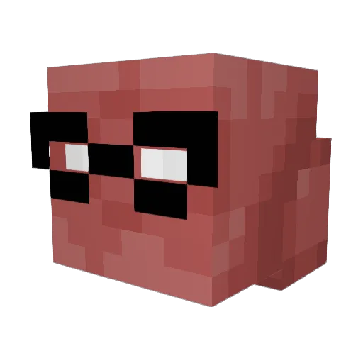 JORGEJLC Minecraft avatar head, 3D render