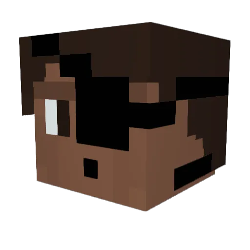 JOSGAR22 Minecraft avatar head, 3D render