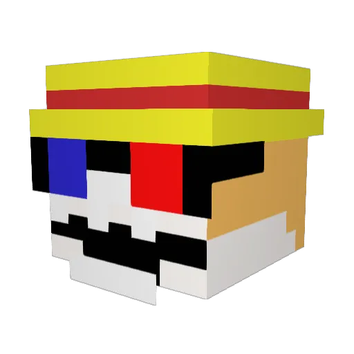 JOSSCALX Minecraft avatar head, 3D render