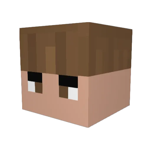 JOTV99 Minecraft avatar head, 3D render