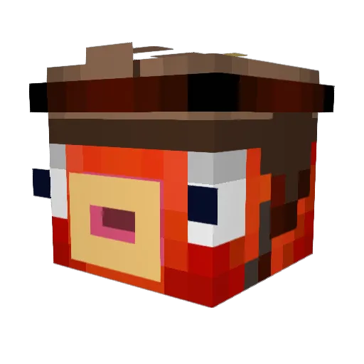 JOXZ1337 Minecraft avatar head, 3D render