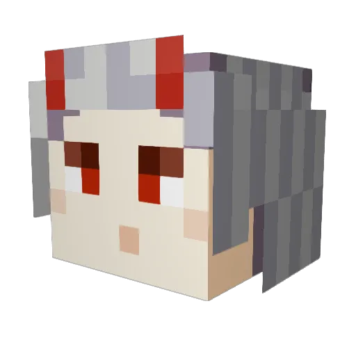 JOYSOUND_K Minecraft avatar head, 3D render