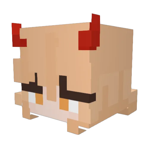 JOYSUKE22 Minecraft avatar head, 3D render