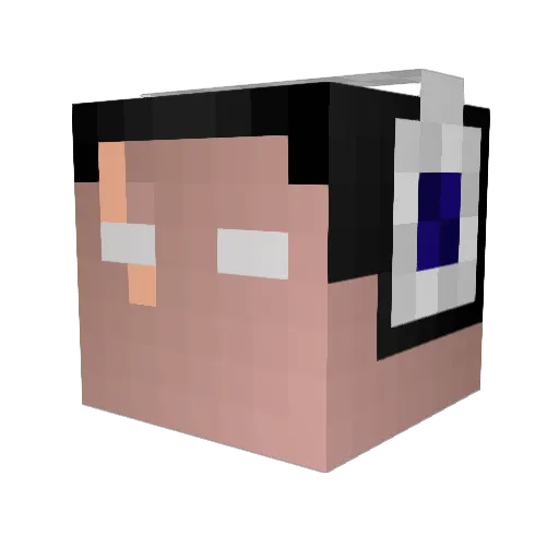 JOrionC Minecraft avatar head, 3D render
