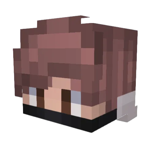 JP10284 Minecraft avatar head, 3D render