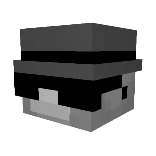JP123 Minecraft avatar head, 3D render
