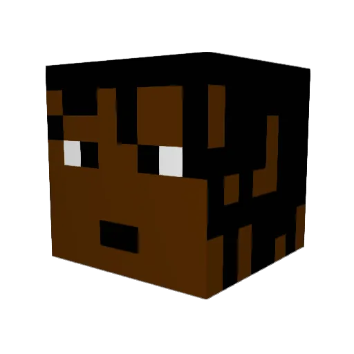 JP1297 Minecraft avatar head, 3D render