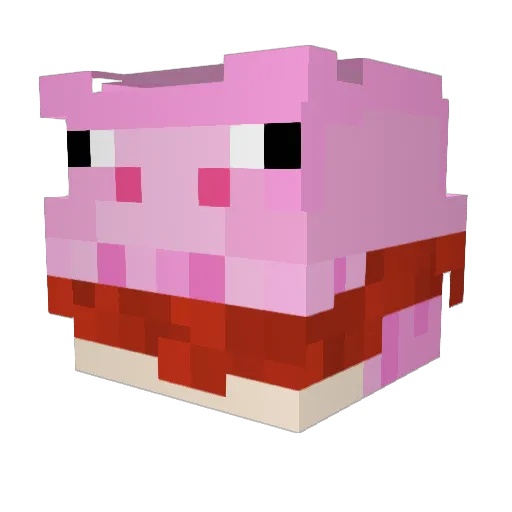 JP182010 Minecraft avatar head, 3D render