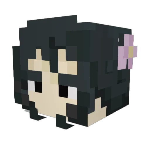 JP4SHORT Minecraft avatar head, 3D render