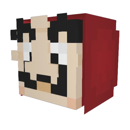JP696 Minecraft avatar head, 3D render