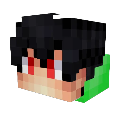 JP9130_End Minecraft avatar head, 3D render