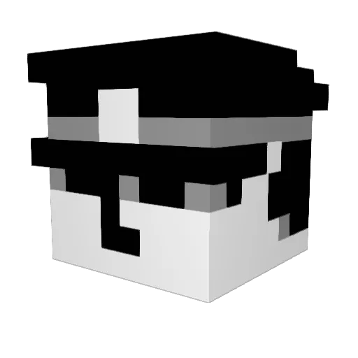 JPAZs7 Minecraft avatar head, 3D render