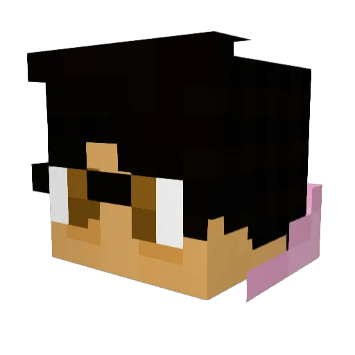 JPBplays Minecraft avatar head, 3D render
