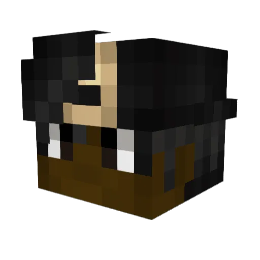 JPCass Minecraft avatar head, 3D render