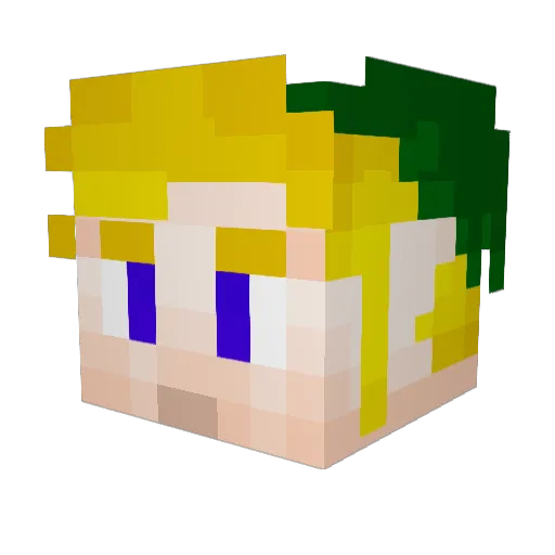 JPErickson Minecraft avatar head, 3D render