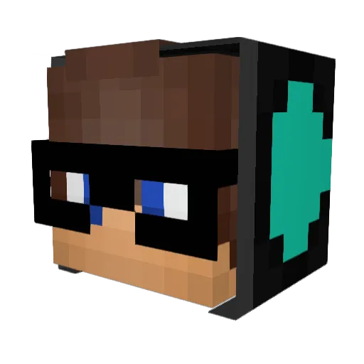 JPGS10 Minecraft avatar head, 3D render
