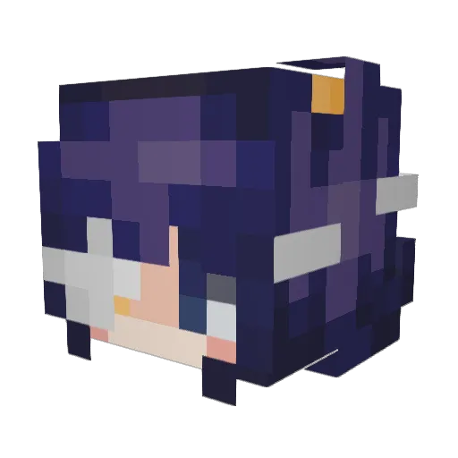 JPGomdol Minecraft avatar head, 3D render