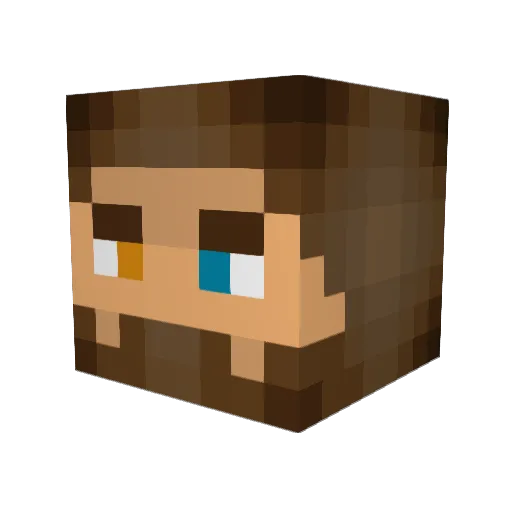 JPLightningII Minecraft avatar head, 3D render
