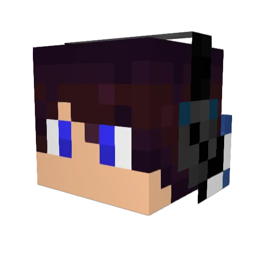 JPRock17 Minecraft avatar head, 3D render
