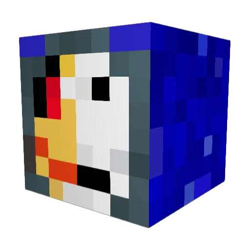 JPStart Minecraft avatar head, 3D render