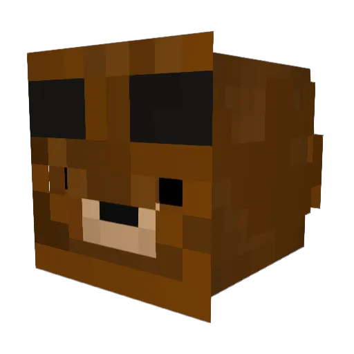 JPTeddy Minecraft avatar head, 3D render