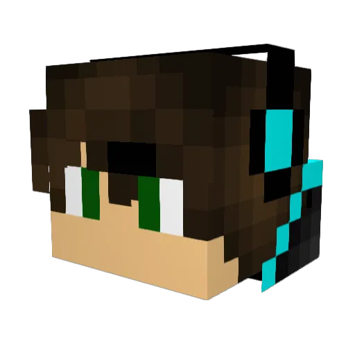 JP_408 Minecraft avatar head, 3D render