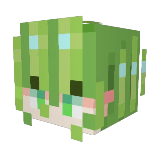 JP_ART Minecraft avatar head, 3D render