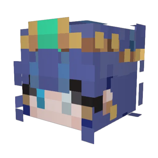 JP_ESP Minecraft avatar head, 3D render