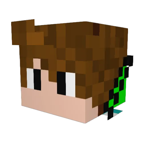 JP__19 Minecraft avatar head, 3D render