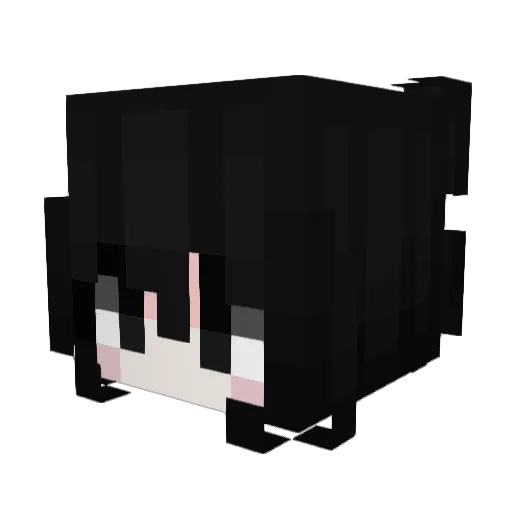 JP_haco0desu Minecraft avatar head, 3D render