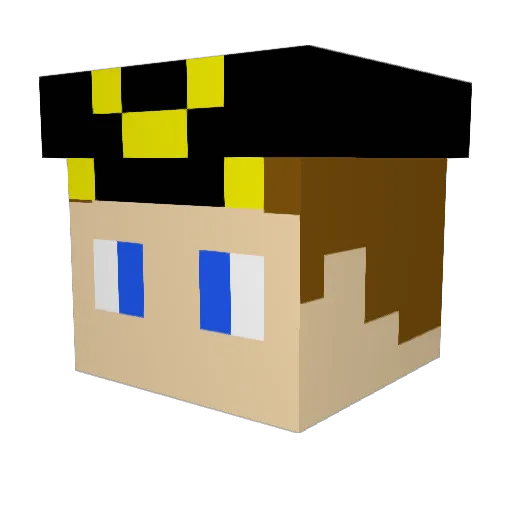 JPablo22 Minecraft avatar head, 3D render