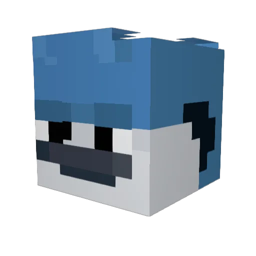 JPackHN Minecraft avatar head, 3D render