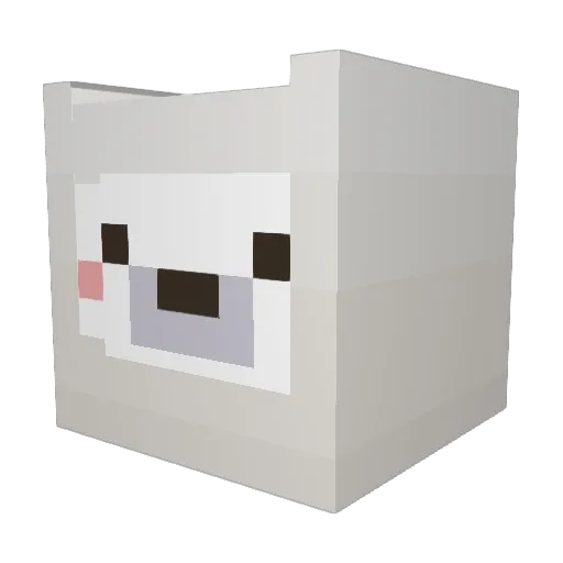 JPanki Minecraft avatar head, 3D render