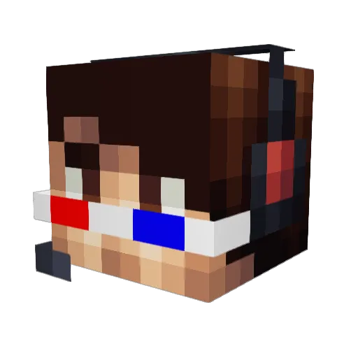JPegGT Minecraft avatar head, 3D render