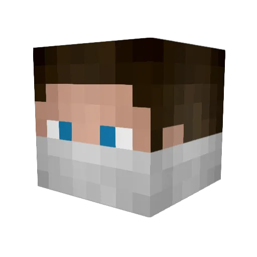 JPohto Minecraft avatar head, 3D render