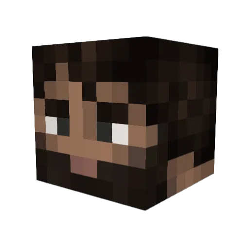 JPoston Minecraft avatar head, 3D render