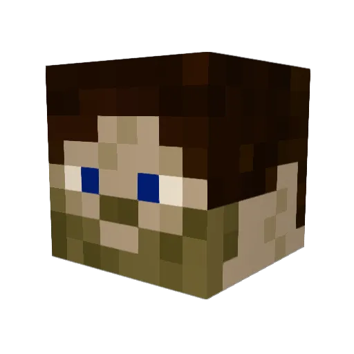 JPtree24 Minecraft avatar head, 3D render