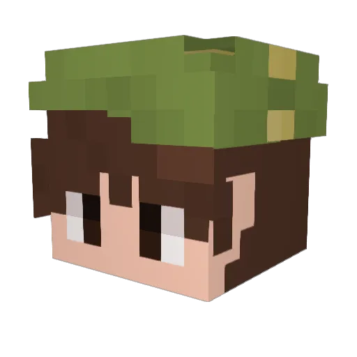 JPx_73 Minecraft avatar head, 3D render