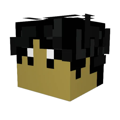 JPyM Minecraft avatar head, 3D render